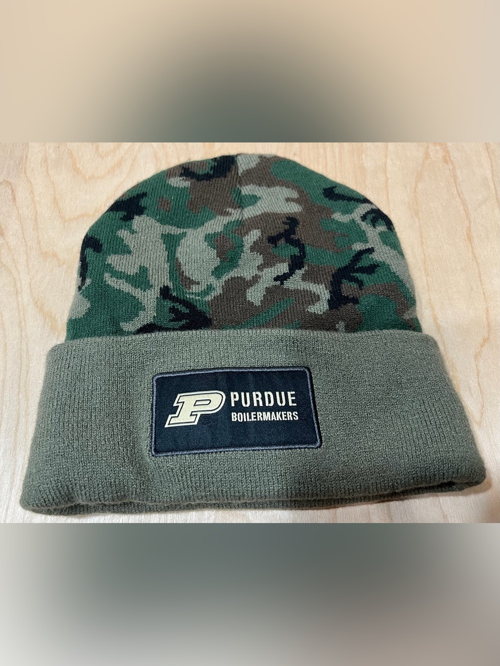 Nike Purdue Boilermakers Military Appreciation Camo Beanie Winter Tobaggan Hat